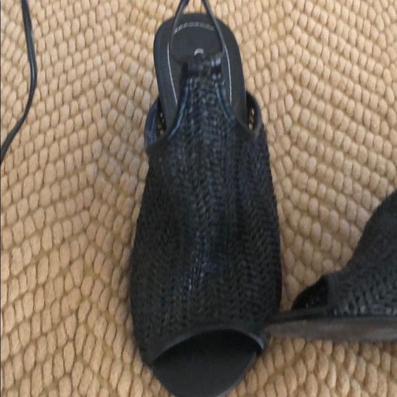 Charles David black lace up heel worn once - Picture 2 of 3